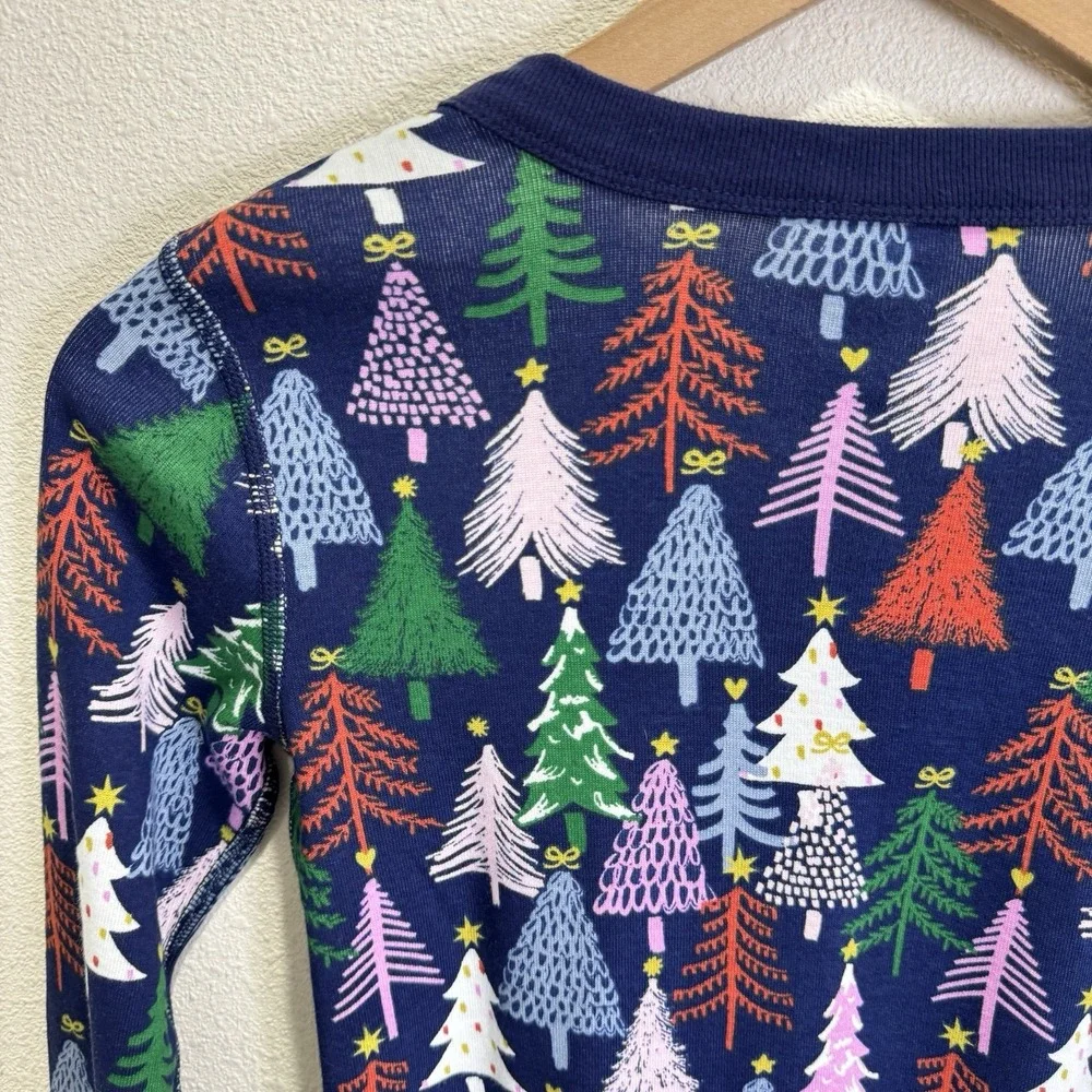 Hanna Andersson Pajama Top Unisex Youth 14/‎ 160CM Blue Holiday Christmas Cotton